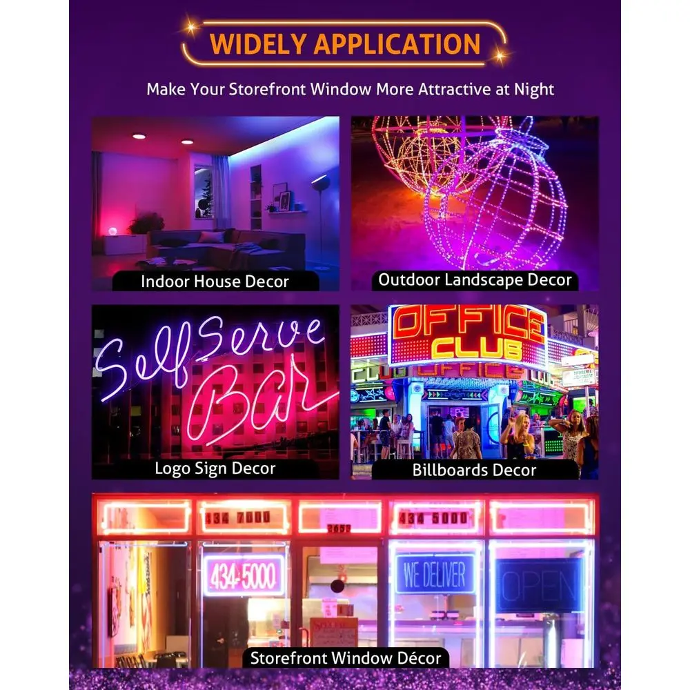 40FT أضواء LED لمتجر نافذة أمامية أضواء LED للأعمال التجارية أضواء أمامية المتجر 80 قطعة وحدة LED للعلامات 3 LED 505