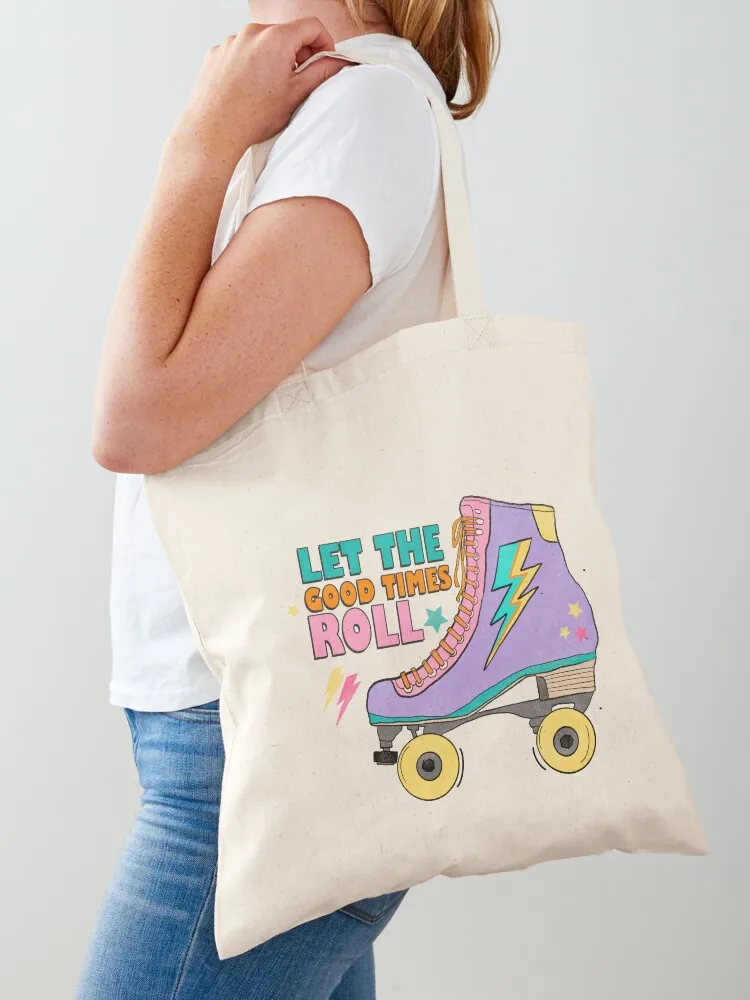 Let the Good Times Roll 90s Vibes Tote Bag cute pouch bag tote bag men Canvas Tote