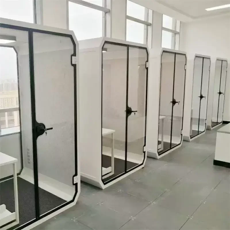 Soundproof Phone Booth for Office Live Streaming with Fresh Air System Quiet Negotiation Room and Lounge Pod