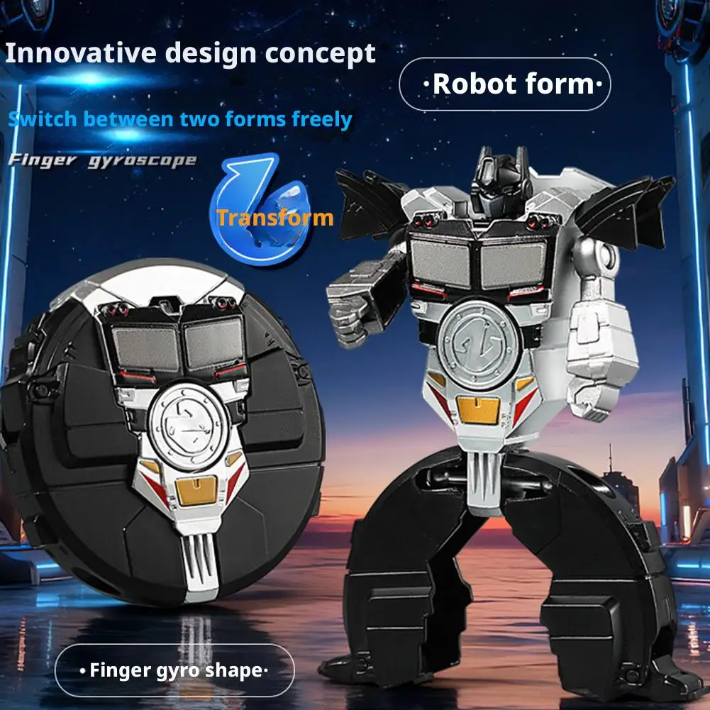 Transformable Fidget Spinner Toy 360 Rotating Ball Deformation Robot Fingertip Decompression Toy For Kids Party Gift