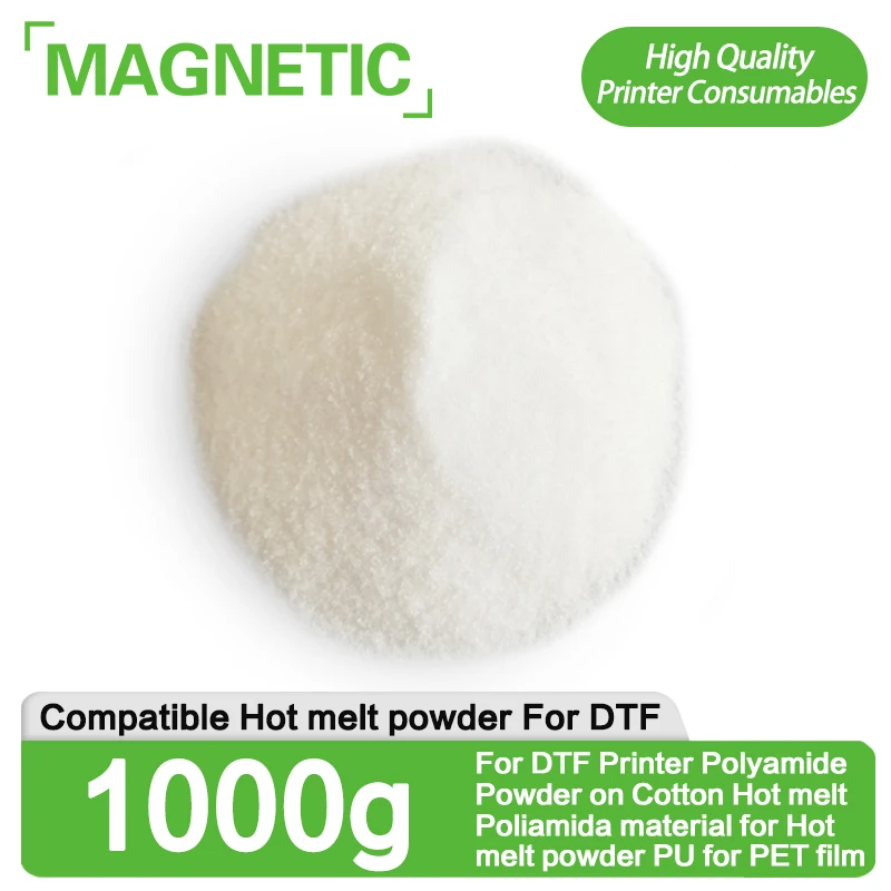 1000g Top NEW White For DTF Printer Polyamide Powder on Cotton Hot melt Poliamida material for Hot melt powder PU for PET film