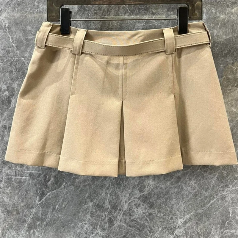 Womens Skirt Sets M250749 Autumn and Winter New Classic Suit Fashionable College Style Two Piece Set Women Khaki Colour