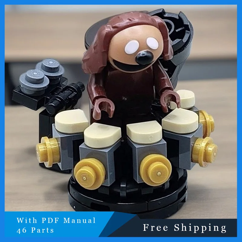 46 PCS MOC Mini Playing Keyboard Building Blocks Model Tool Bricks Set Creative Decoration Kid Educational DIY Toys Holiday Gift