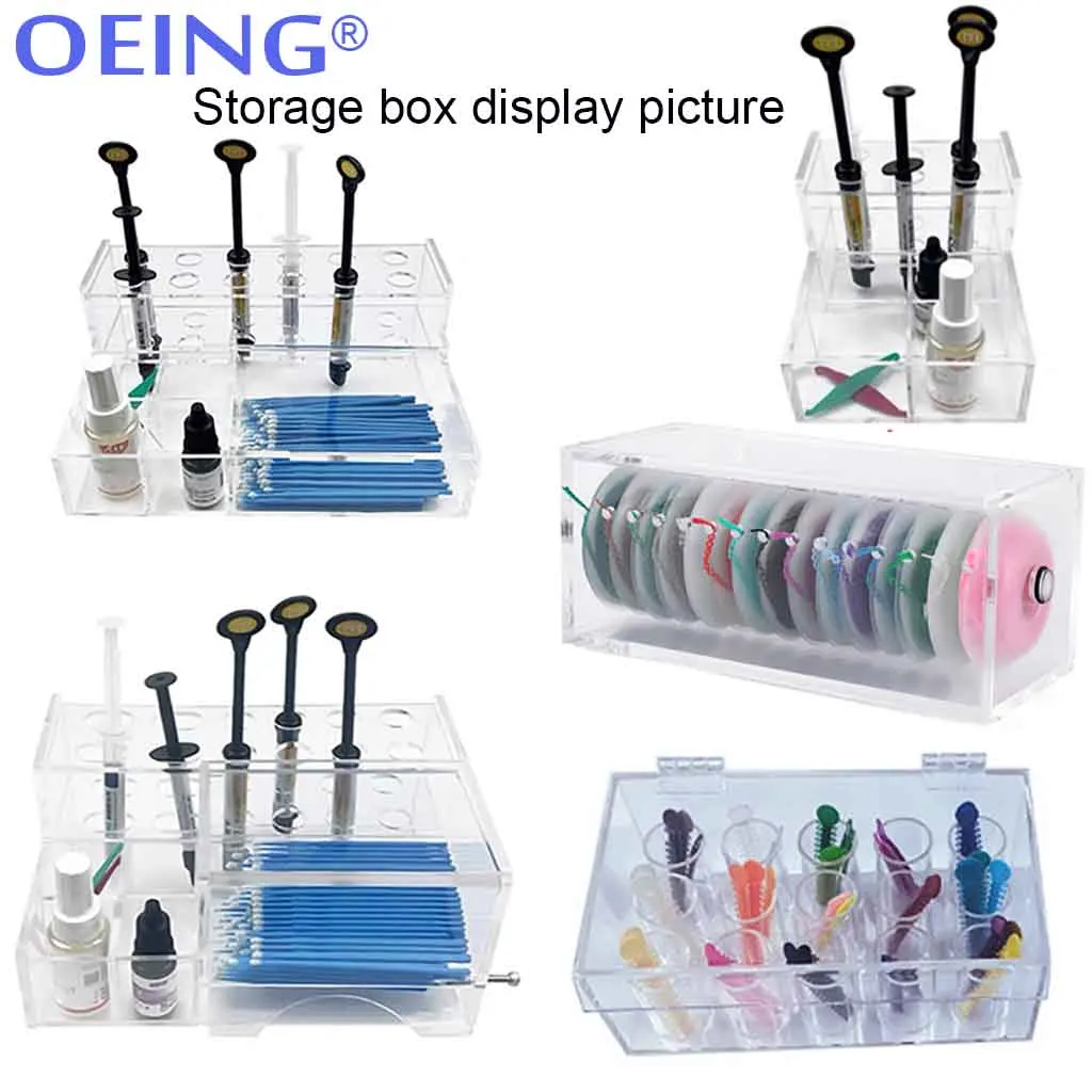 OEING Dental Arcylic Dispenser Power Orthodontic Ligature Tie Box  Chain Placer Organizer Dental Acrylic Organizer Dentist Tool