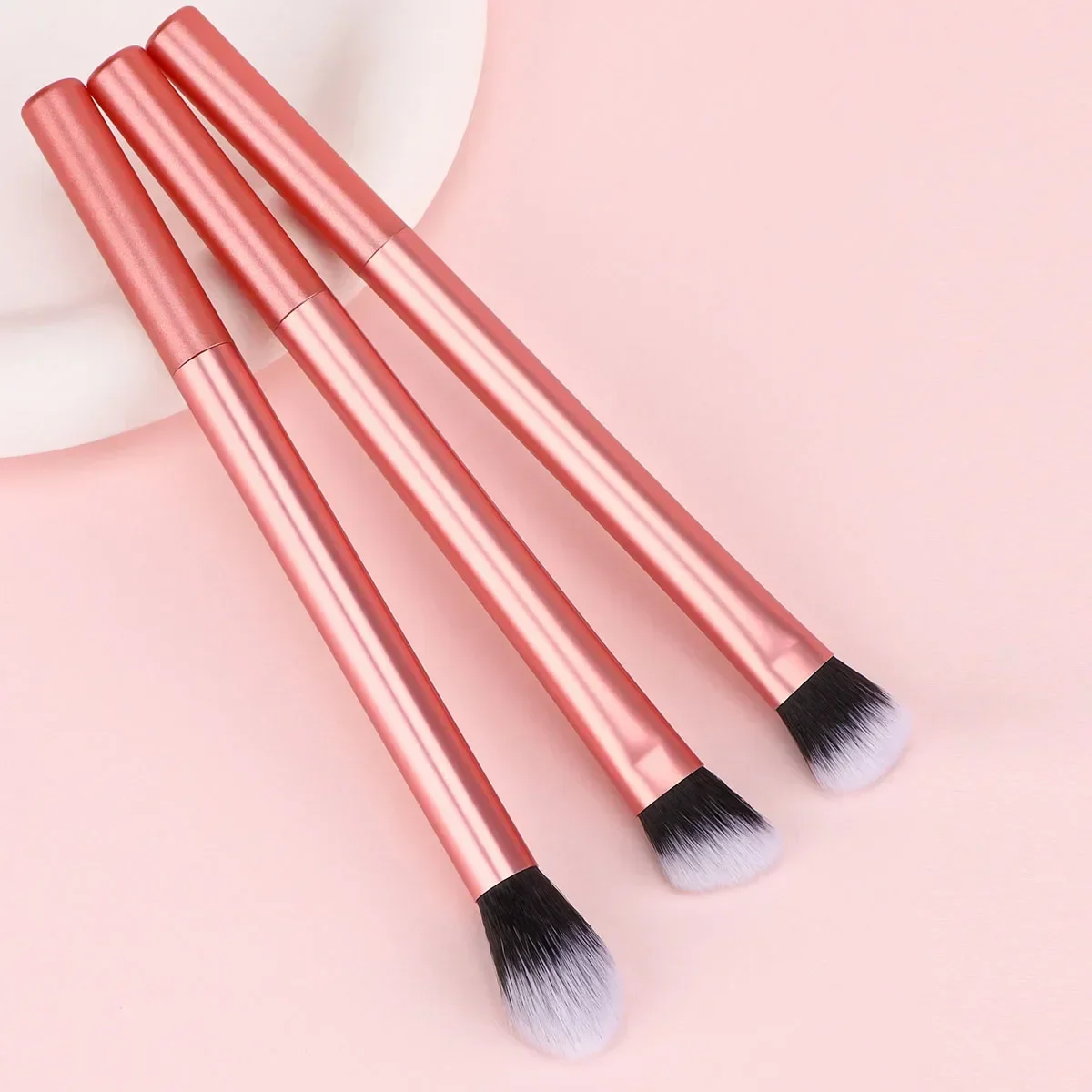 Três Cores Flawless Base Makeup Brush Set, Corretivo, Sombra, Pó, Blush, Halo Dye, Iniciante, Novo