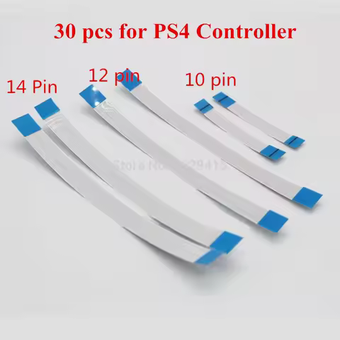 IVYUEEN 30 PCS Eject Power Button Ribbon 10 12 14 Pin Flex Cable for Sony Dualshock 4 PS4 PRO Slim Controller Game Repair Parts