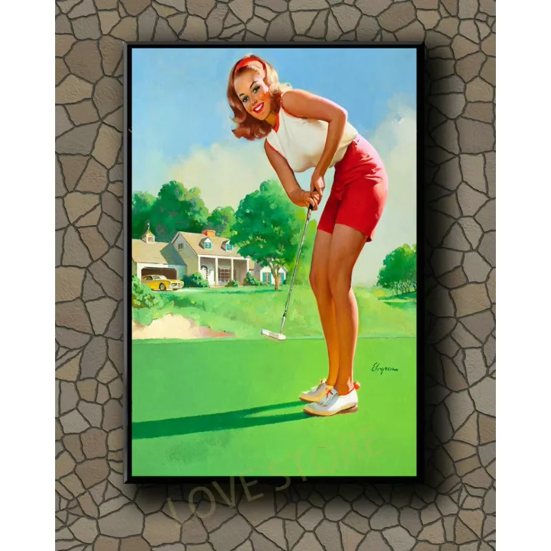 P132 Vintage Beautiful Pin-up Girl Classic Picture 254 Silk Fabric Poster Art Decor Indoor Painting Gift