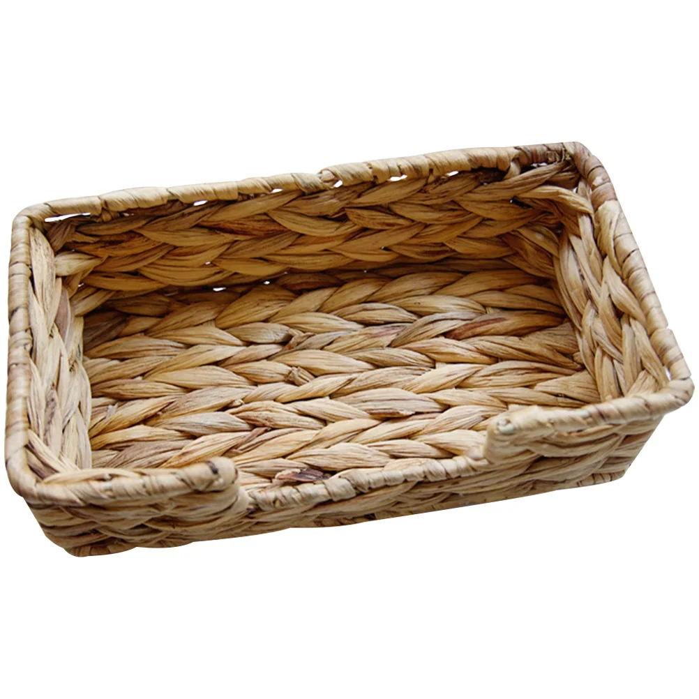 

Tabletop Snacks Basket Decorative for Home Woven Storage Makeup Container Desktop Baskets Tea Bags