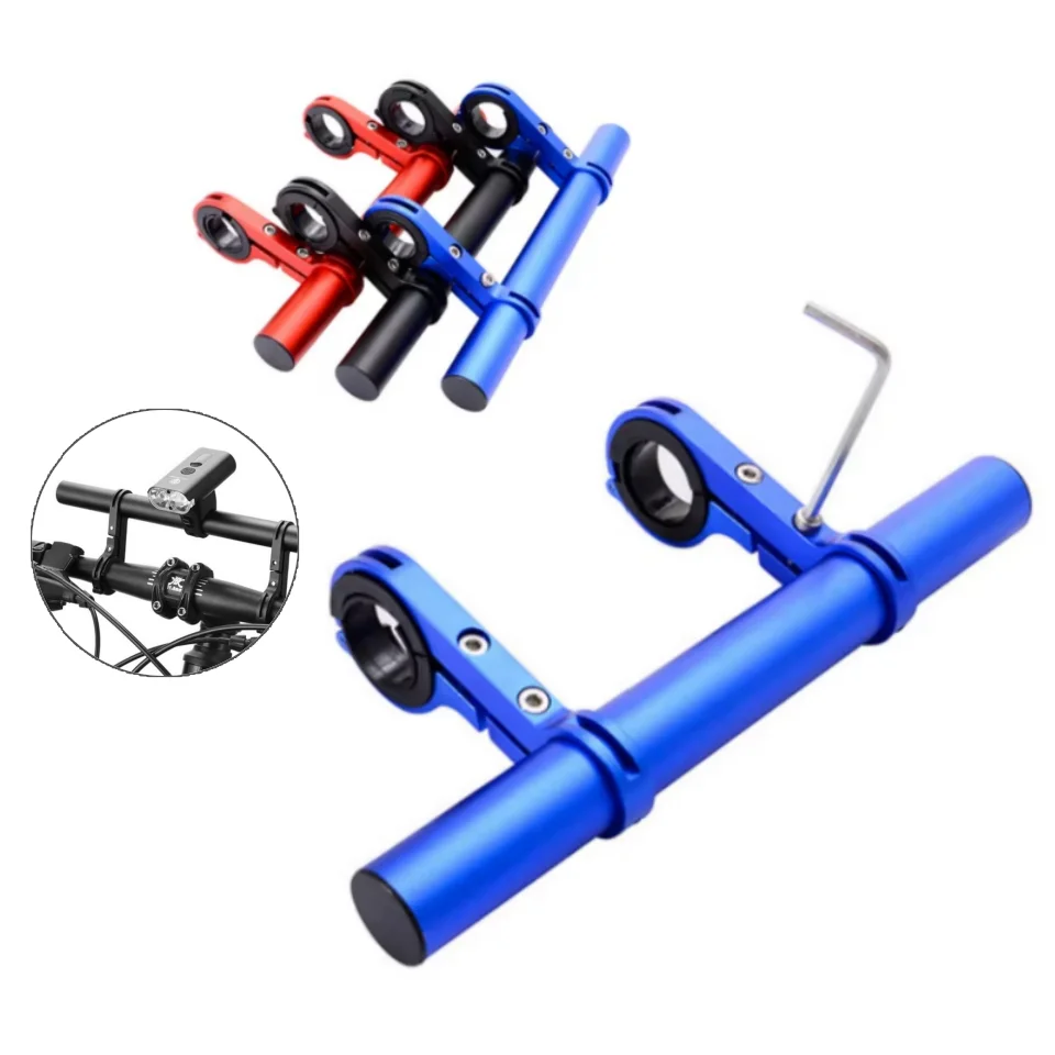 

10/20/30CM Aluminum Alloy Bicycle Handlebar Extender Bike Front Light Bracket Lamp Flashlight Bracket Accessories