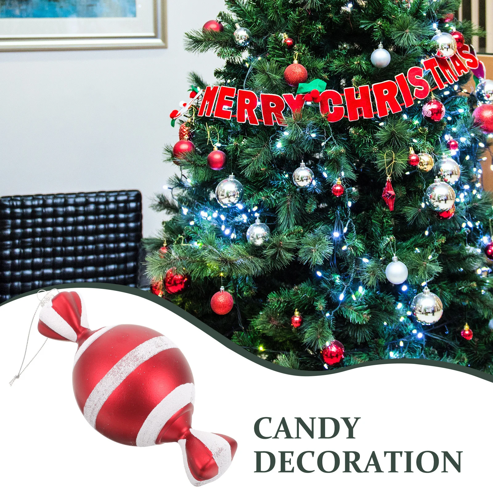 

Gold Plated Christmas Candy Ornaments Assorted Sizes Festive Tree Decorations for Home Hotel Fireplace Display
