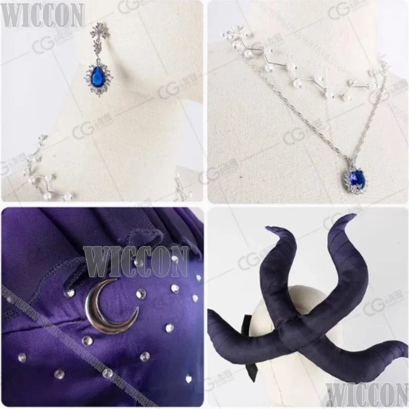 Sorasaki Hina Dress Cosplay Game Blue Archive Cos Costume Prop 90CM Long White Wig Purple Lolita Shoes Women Party Suit ComicCon view 4