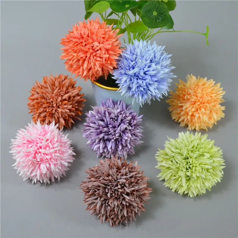 

16Color 10CM Artificial Silk Dandelion Flowers Head For DIY Wedding Christmas Home Decoration Shooting Props Accessories