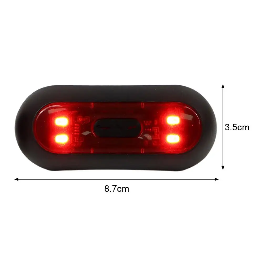 Upgrade 4 Lamp Beads Bicycle Helmet Led Light Rechargeable Safety Taillight Bike Motorcycles Accessories  USB Helmet Light view 6