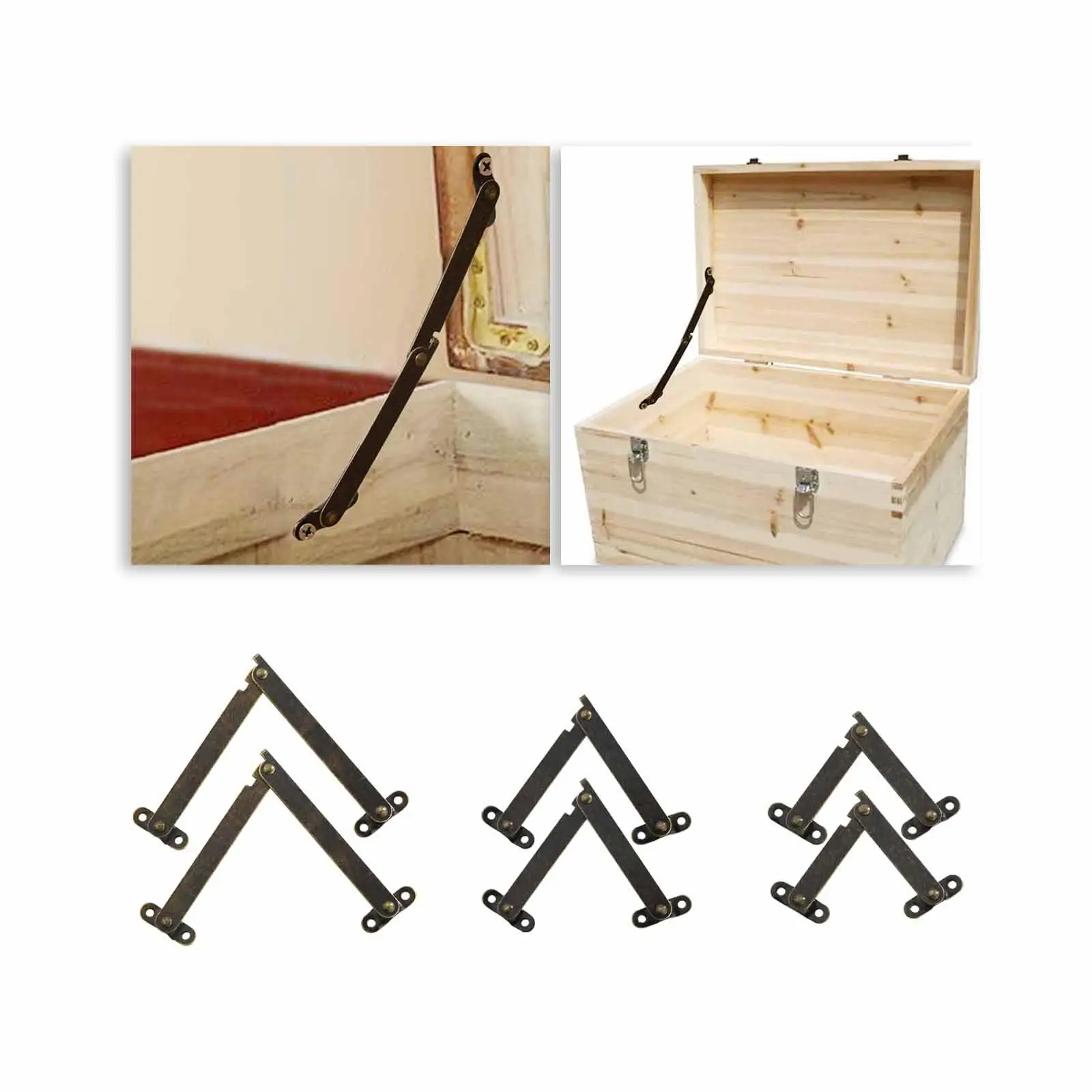 2Pcs Lid Lift up Stay Hinge Cupboard Lift up Strut for Furniture Cabinet Spare Parts Bronze Color Versatile Simple Installation