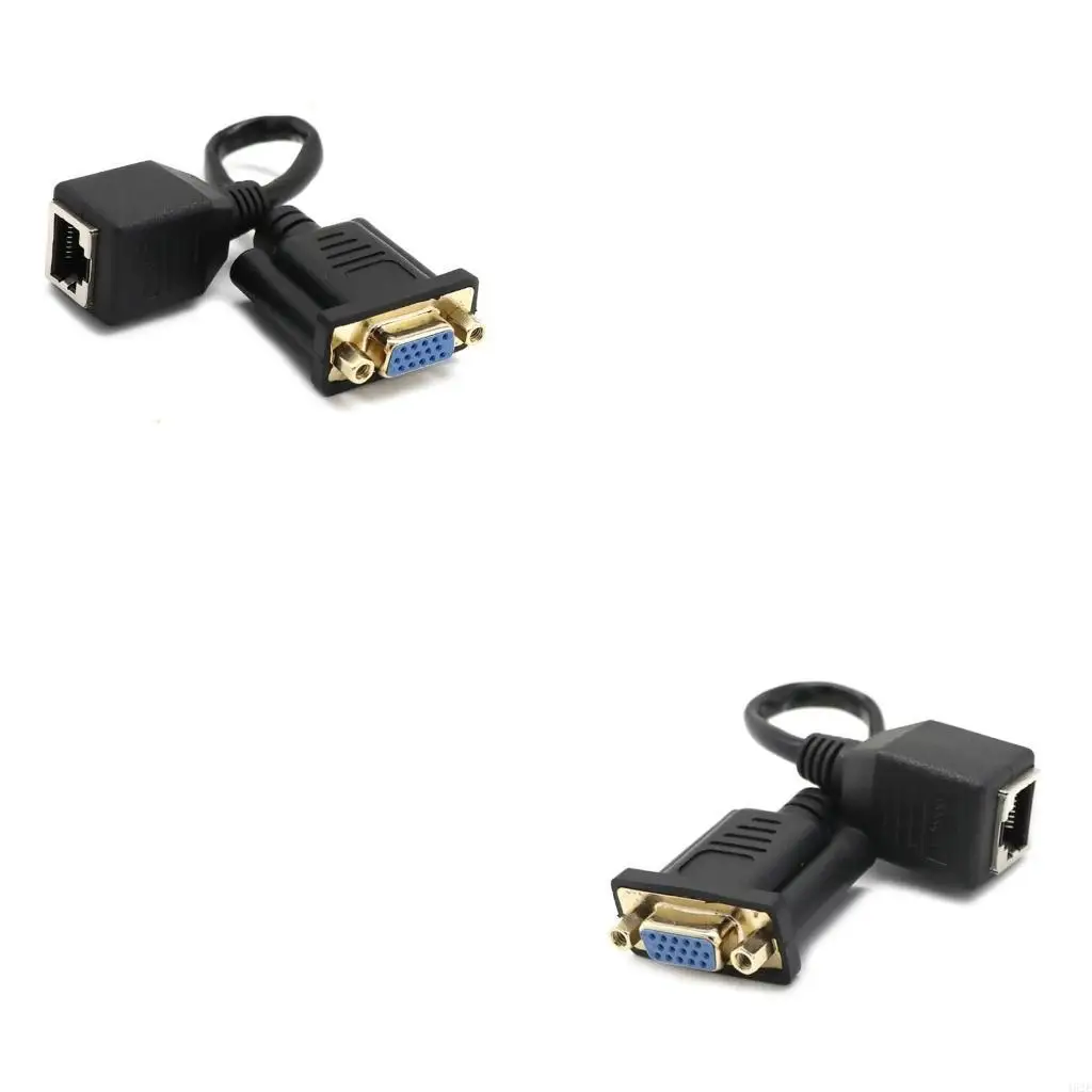 462E VGA to RJ45 Adapters Cable Female/Male to Female Connectors Extender Line Transfer VGA Over Long Distances