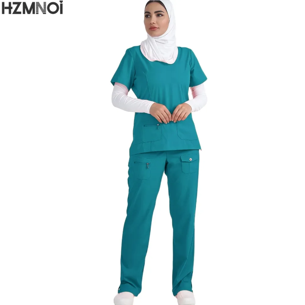 Hot Sale Wholesale Tops Straight Pants Hospital Uniform Dental Dentist Uniform Women Medical Nursing Scrubs Surgical Uniform Set