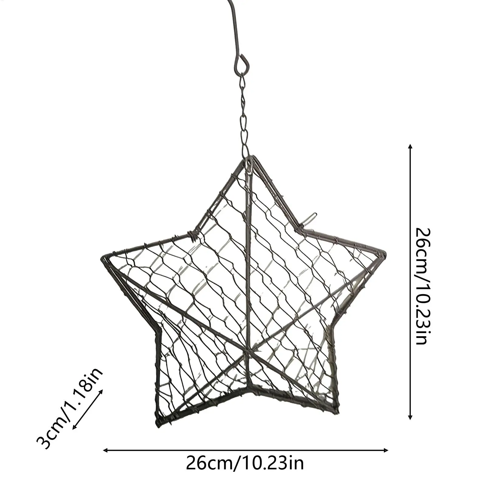 Star Shaped Bird Nesting Material Holder Metal Hummingbird Supplies For Outdoor Wildlife Helper Decorative Bird Feeder Accessory
