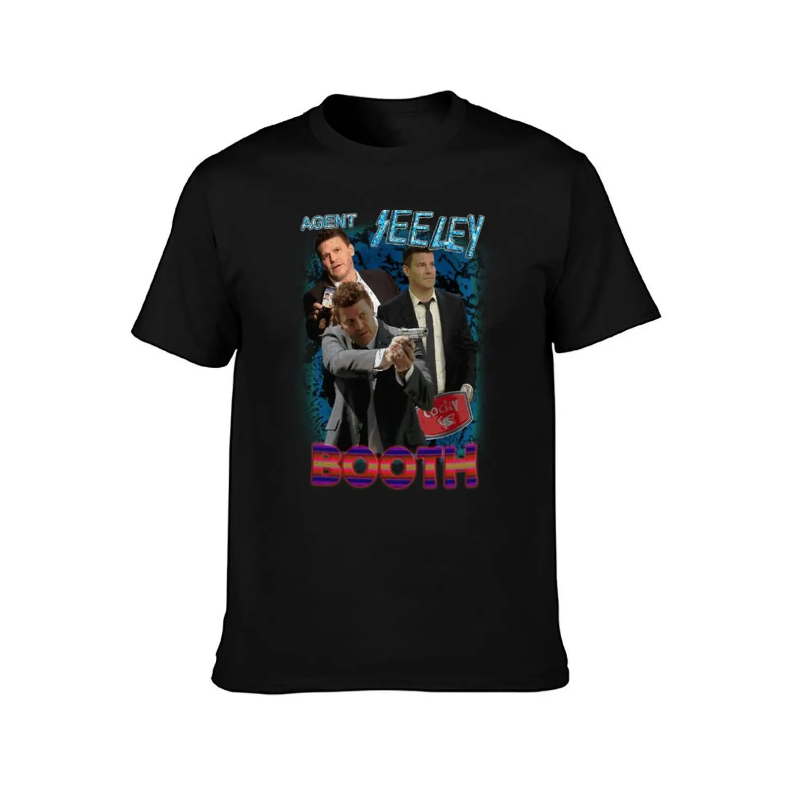 Seely Booth Vintage UPDATED , Bones and Booth T-Shirt No Iron Casual Short Sleeve Top