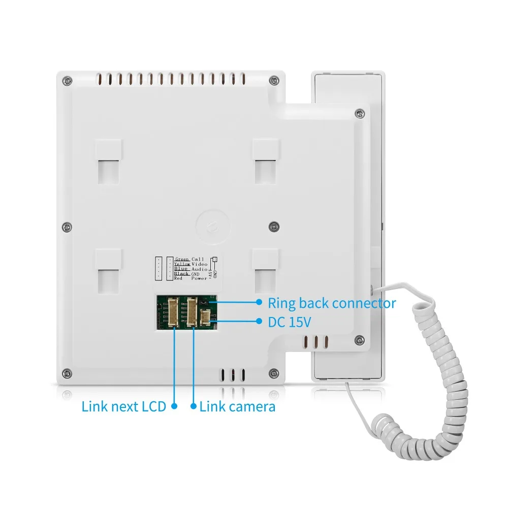 Imagem -06 - Impermeável ir Night Vision Campainha para Vigilância Doméstica Câmera de Vídeo Wired Touch Monitor Interfone 4.3 Wire Setup 700tvl