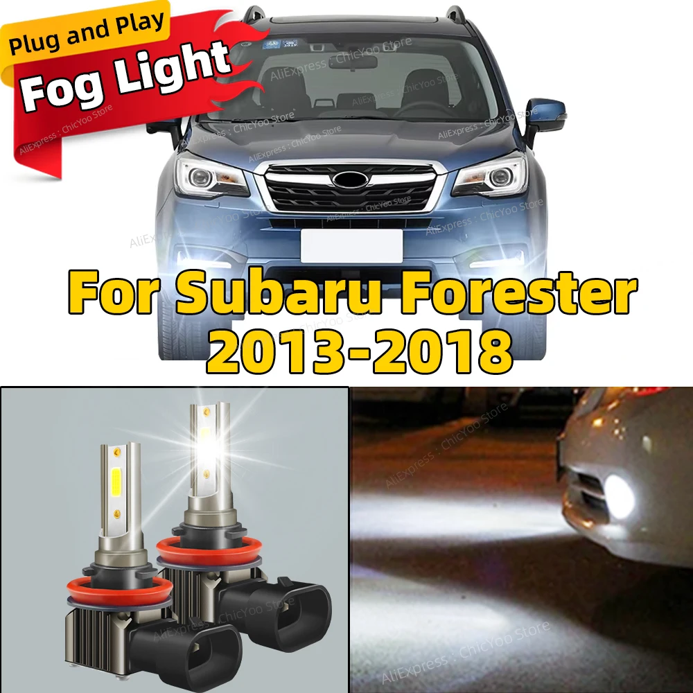

6000K Front Fog Light 2pcs LED Bulb Accessories Lamp 80W For Subaru Forester 2013 2014 2015 2016 2017 2018 Plug and Play