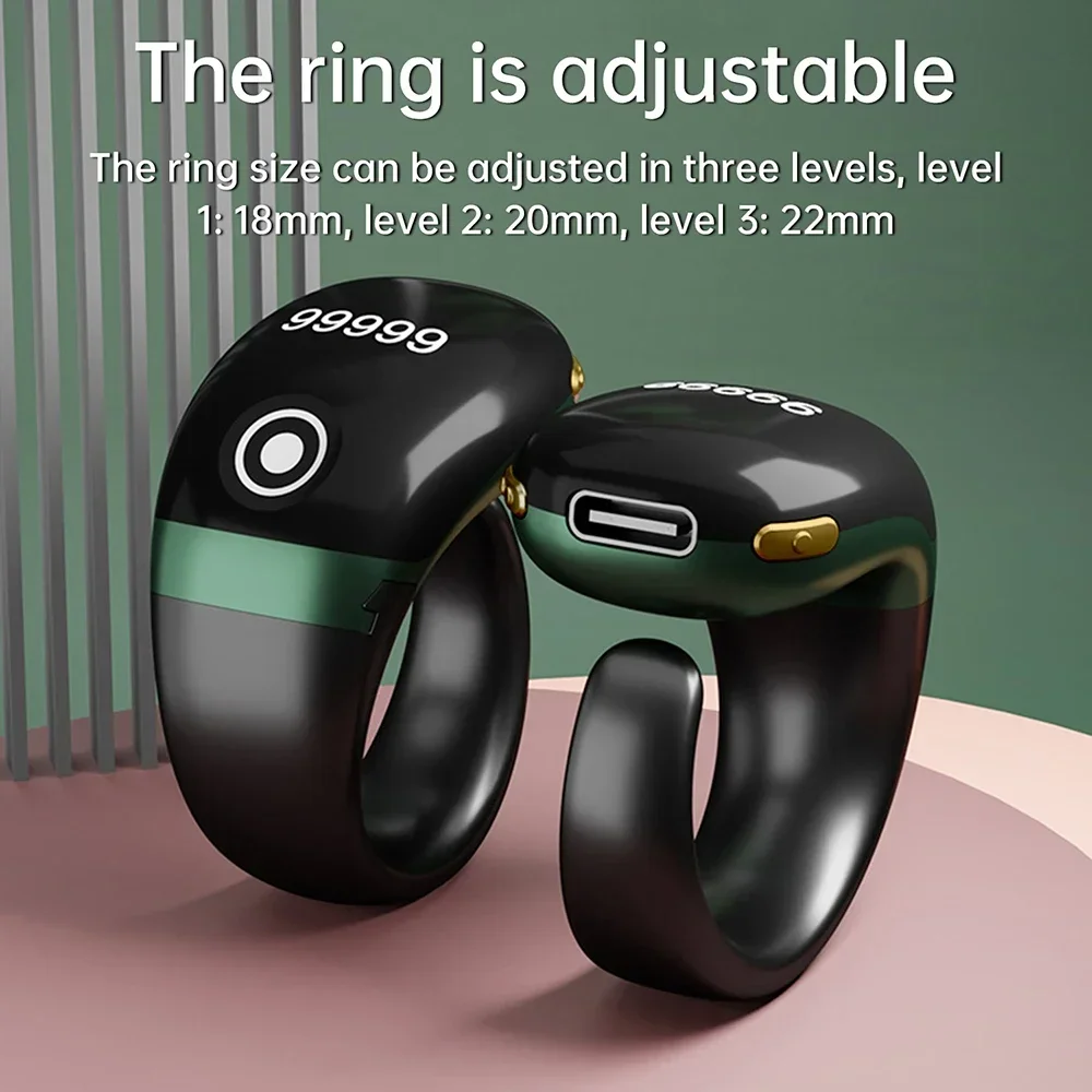 S7Pro/S8pro LCD Digital Counter Touch Control Finger Counters Type-C Smart Ring Three-speed Adjustable Electronic Tally Counter