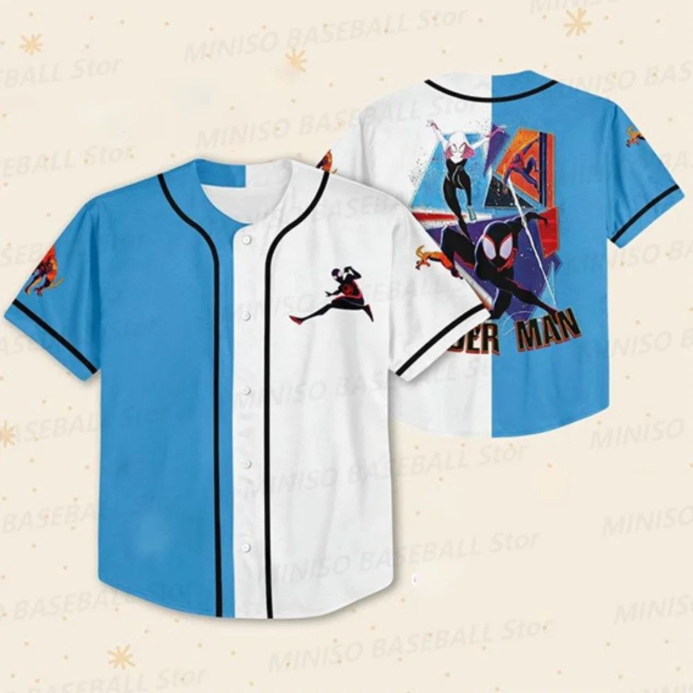 2024 Summer New Boys Personalized Spider-Man Customized Disney Jerseys Marvel KID/Adult Sports Leisure Outdoor Training Jerseys