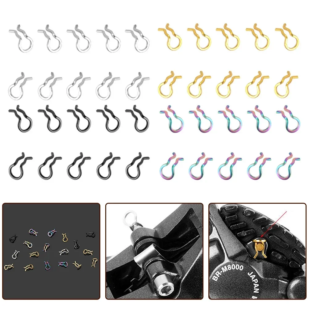 10pcs Brake Pads Cotter Pin Caliper Fixing Snap Ring Spring Clips Clamp Replacement For Shimano For XT For SLX Bicycle Disc