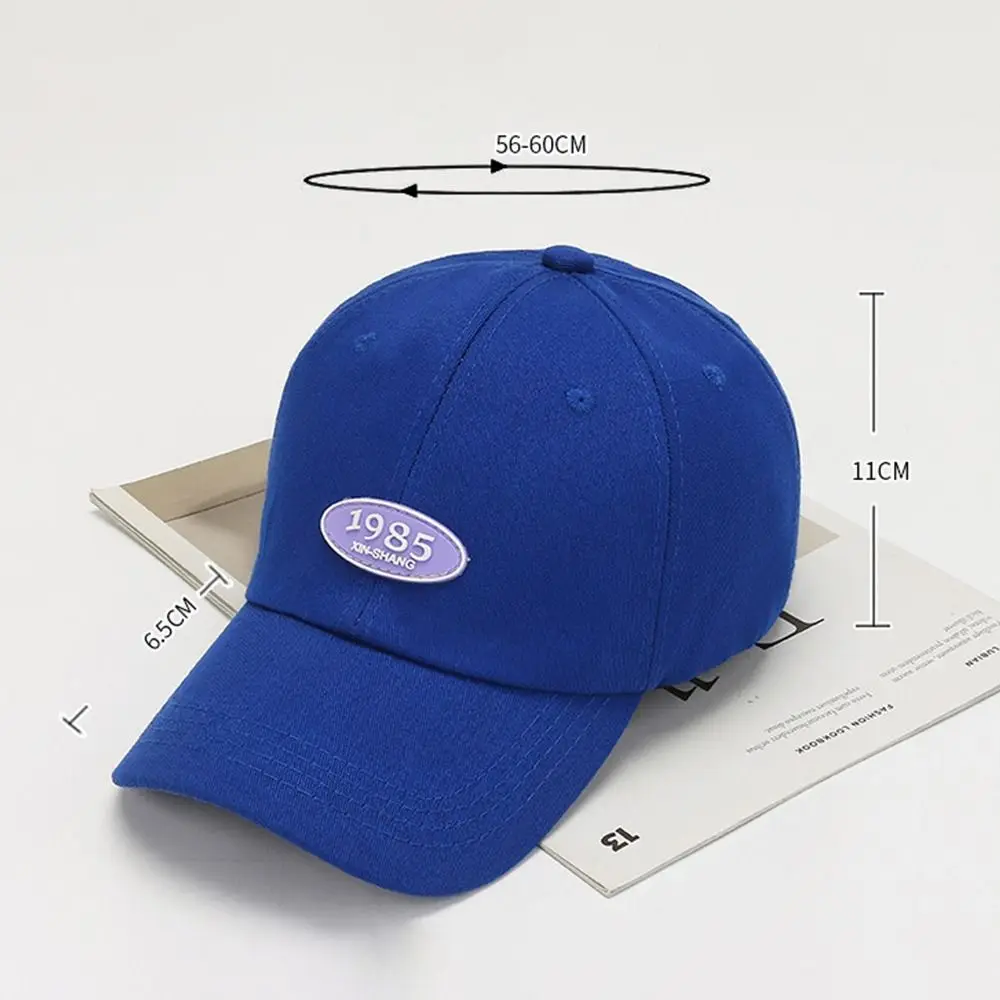 Casual 1985 Digital Labeling Sunscreen Hat Adjustable Sunshade Duckbill Cap Versatile Colorful Baseball Cap Spring Autumn Summer