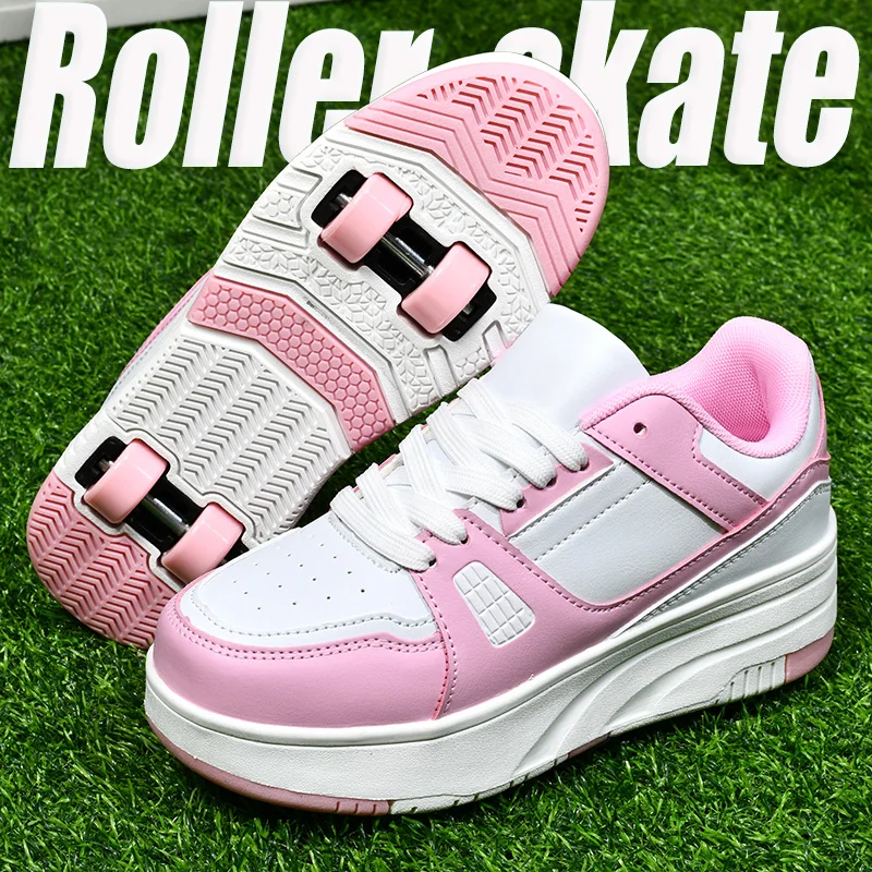kids-roller-skate-shoes-student-inline-skating-shoes-grils-4-wheel-deformation-boy's-skating-shoes