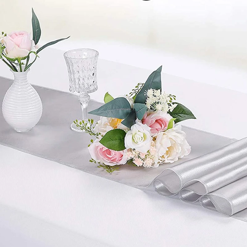Satin Table Runner For Wedding Party Event Banquet Table Runner Luxury Dinner Tablecloth Home Wedding Table Decoration