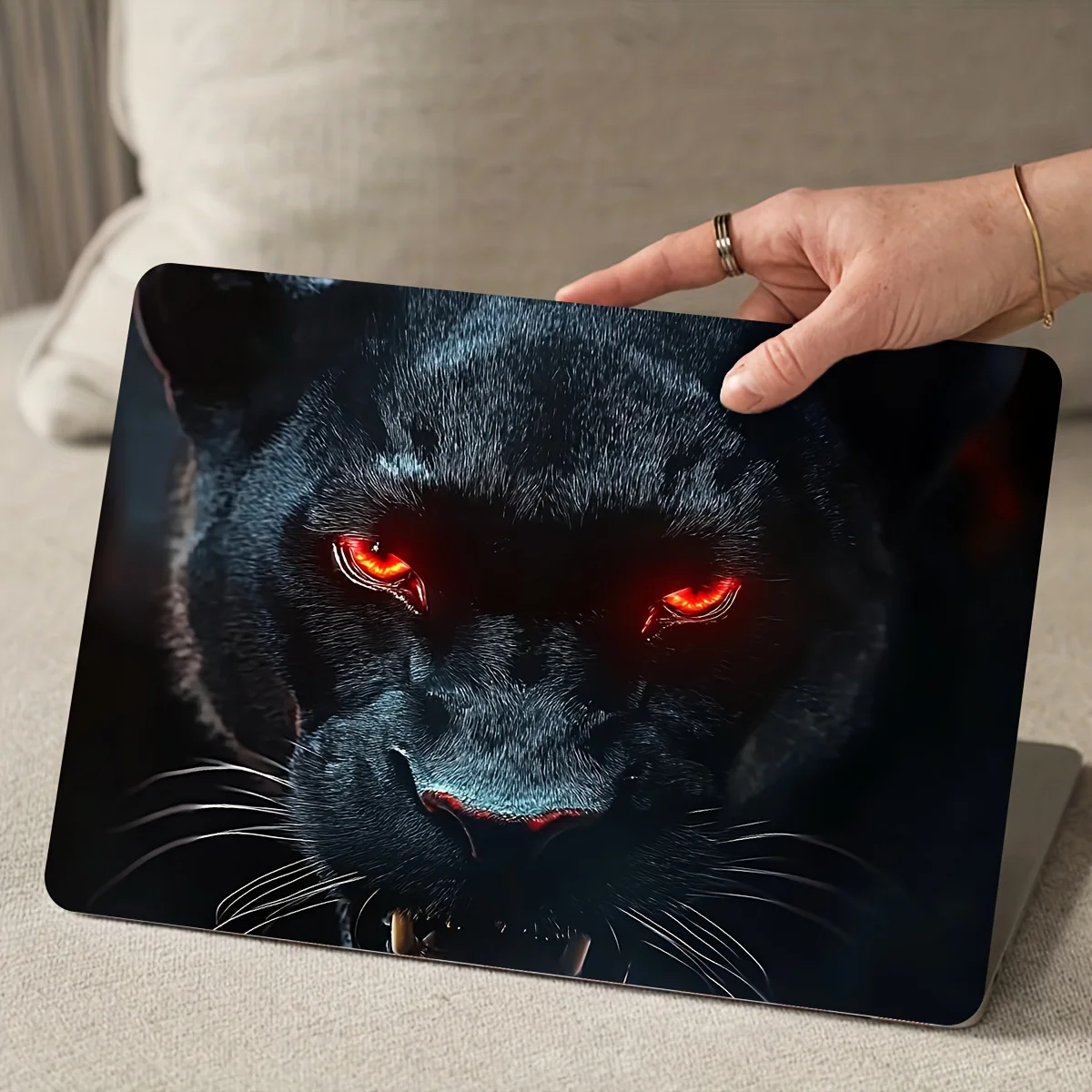2 Pack Black Panther Pattern Laptop Stickers for Laptops Cars Helmets Motorcycles and macbook neo accessory skin hp laptop used