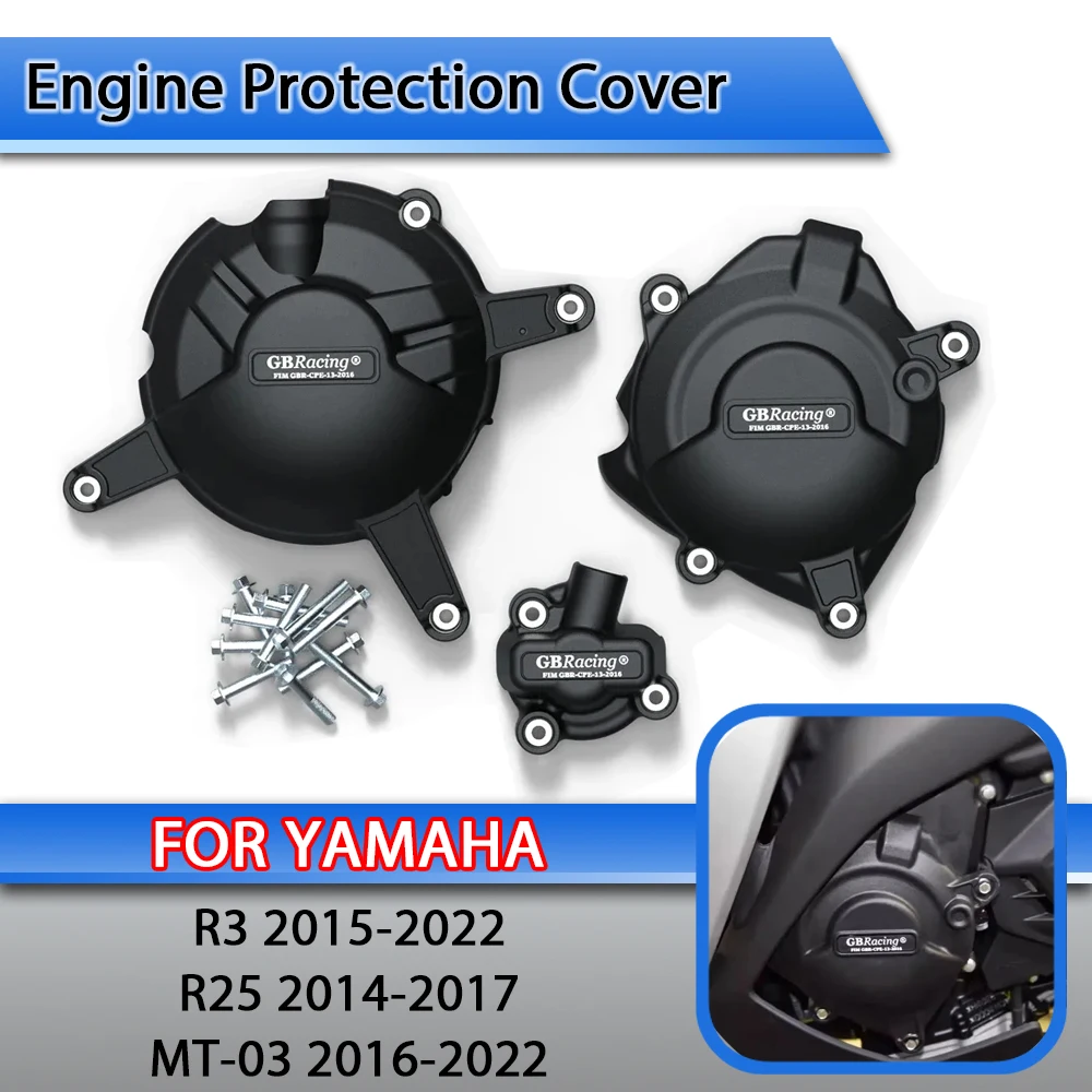 

For YAMAHA R3 2015-2022 MT-03 2016-2022 R25 2014-2017 R125 Motorcycles Engine cover Protection case For GB Racing