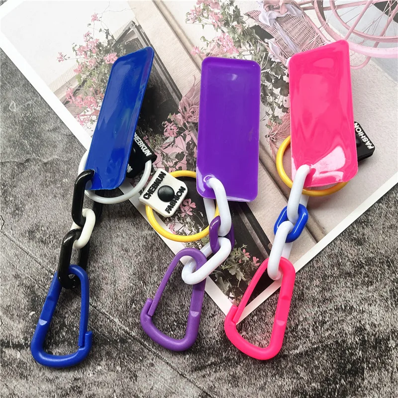 Keychain Lanyard Silicagel Accessories Carabiner Key Ring Lanyard Bag Decoration Rope Ornament Cord for Keys Strap Landyard