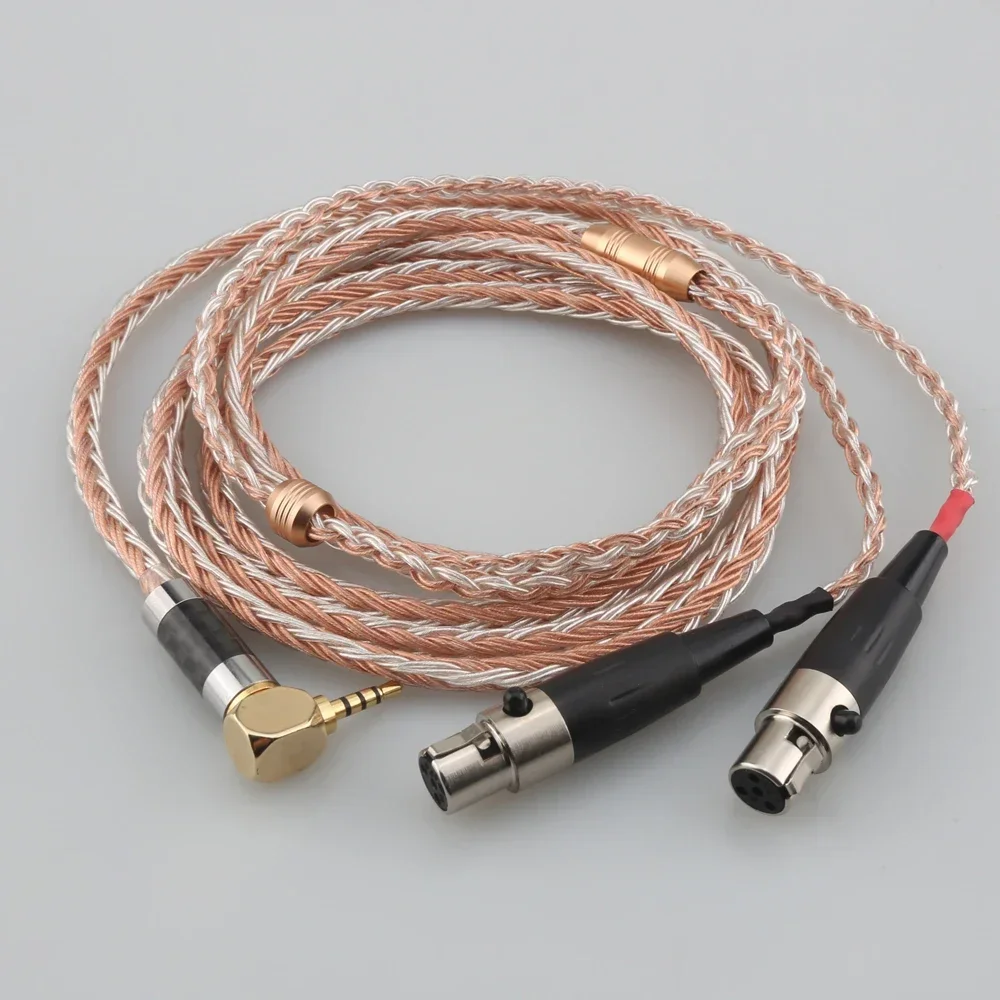 High Quality 16 Cores Silver Plated 2.5mm balanced Earphone Headphone Cable For Audeze LCD-3 LCD-2 LCD-X LCD-XC 4z MX4 GX