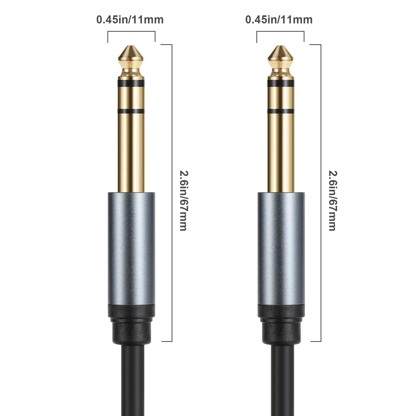 1/4 Inch Cable 6.35mm to 6.35mm Instrument Cable 1/4 Inch Guitar Instrument Cable Premium 6.5mm Stereo Mono Jack 1/4\