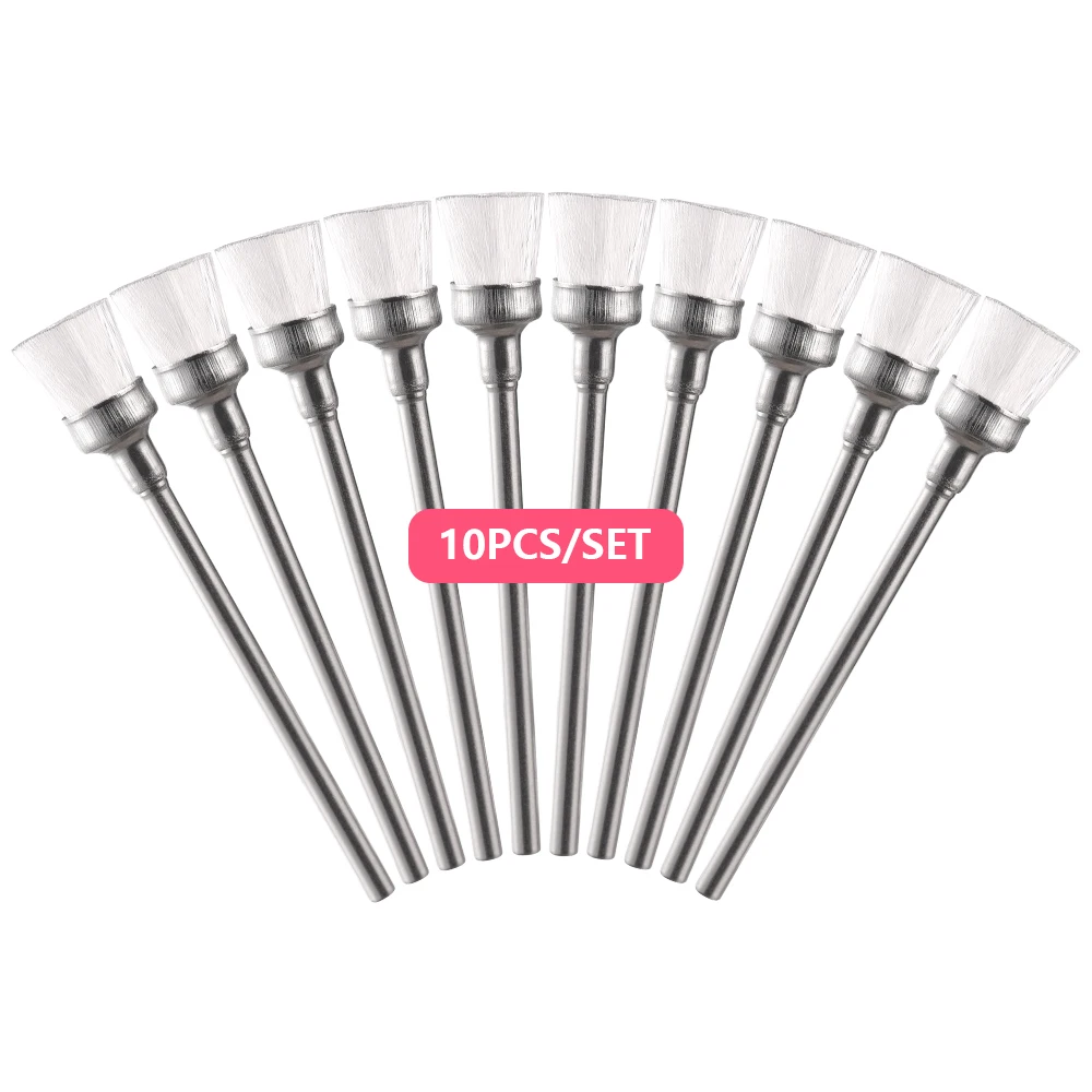 

5/10Pcs Nail Drill Bit Cleaning Brush Set 3/32'' Nail Electric Drill Machine Accessory Manicure Pedicure Nail Accessories