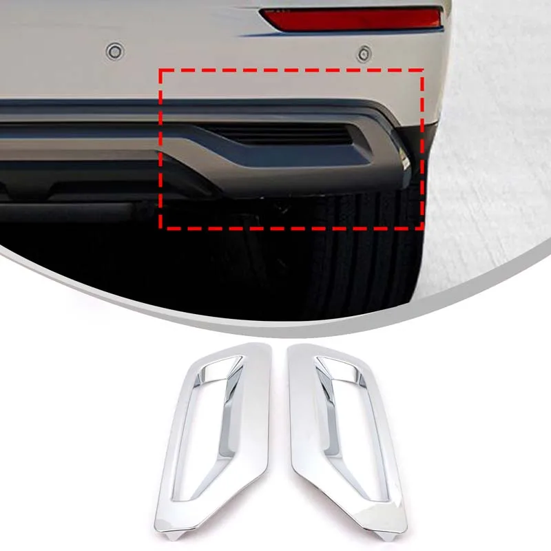 For 2025+ Mitsubishi Outlander rear bar fake tail throat decorative frame exhaust hole decorative frame ABS bright 2pcs