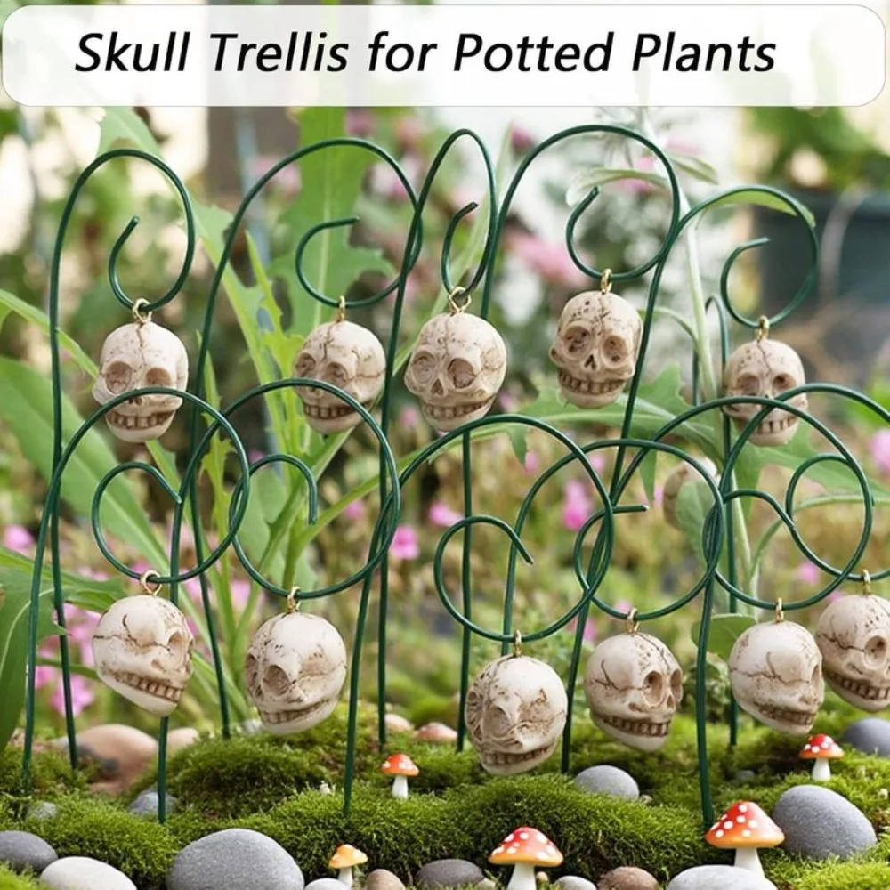 12Pcs Skull Heads, Plant Skull Heads Skull Decorations for Potted Plants Funny Decor for Garden Lawn Terrace Planter Flower Pot