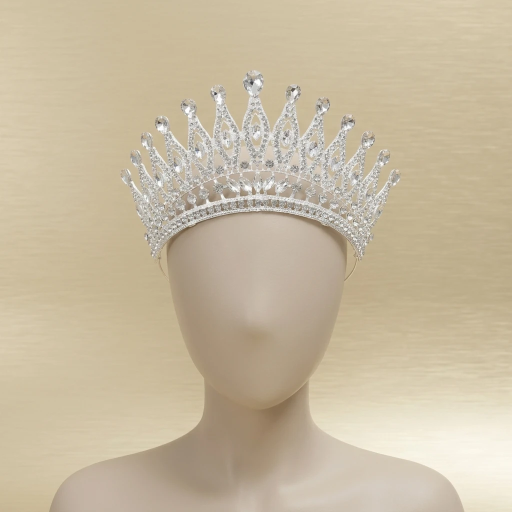 

Luxurious Baroque Queen Crystal Crown, Crystal Diadem, Wedding Crown Headpiece, Crystal Princess Crown