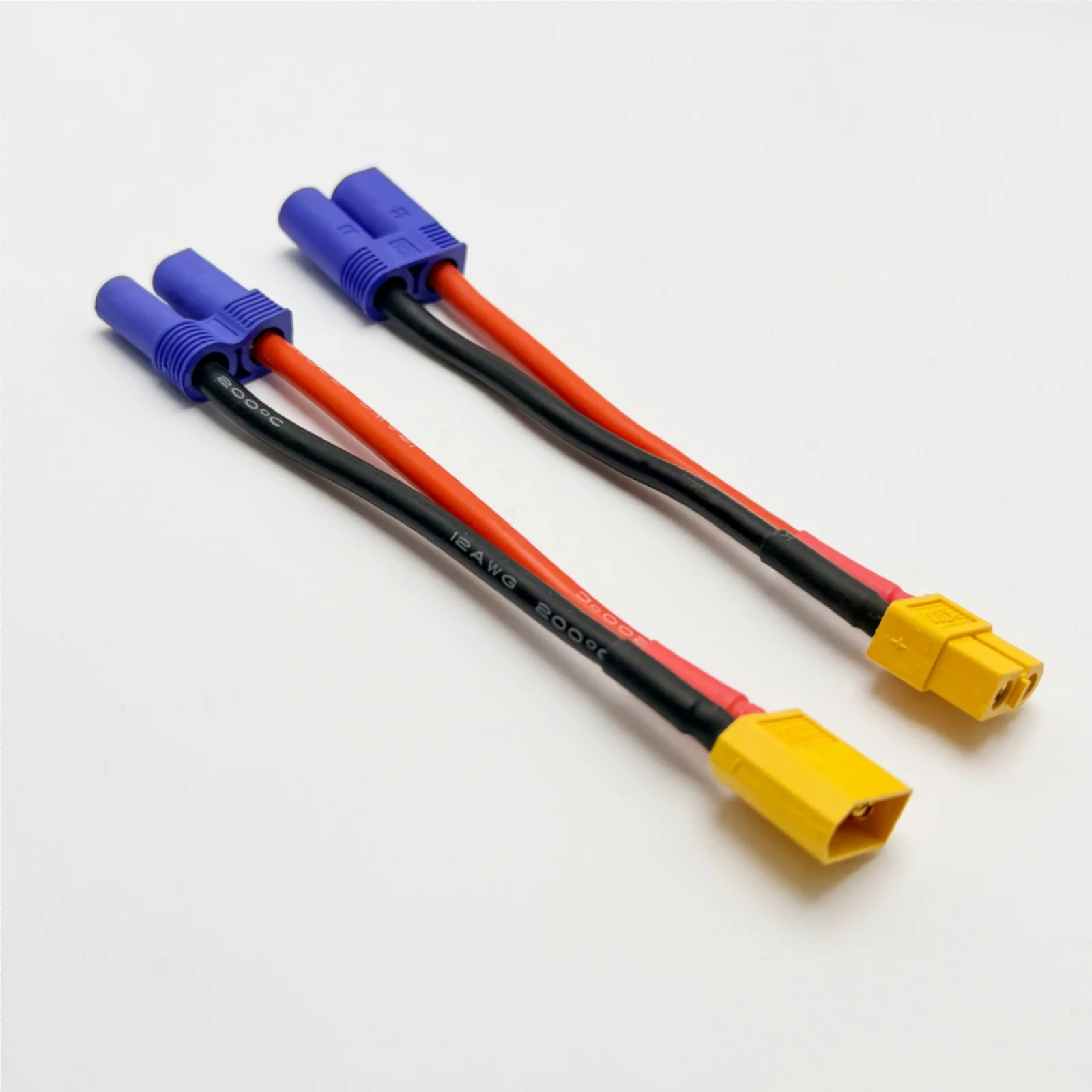 XT60 To EC5 Female/Male Plug Adapter Connectors 12AWG 100mm Extension Cable for RC Lipo Battery Charger DIY Parts