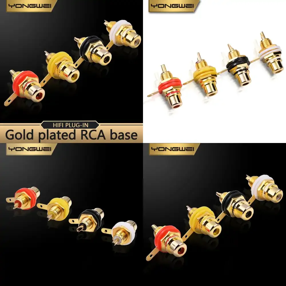 YONGWEI Gold-Plated RCA Phono Audio Video Cable Connector for AV Receiver DVD Home Theater Stereo System Speaker Wire HDMI