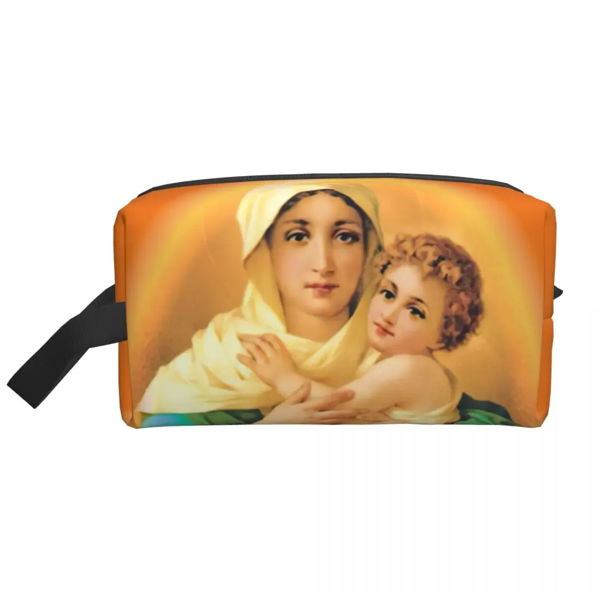 Our Lady Of Schoenstatt Toiletry Bag Virgin Mary Catholic Saint Cosmetic Makeup Organizer Lady Beauty Storage Dopp Kit Case