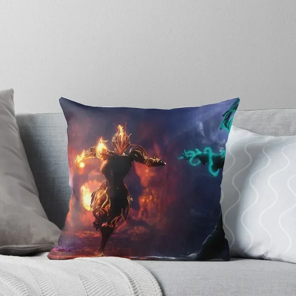 Warframe fan art Throw Pillow Pillowcase Cushion Cover Set pillow