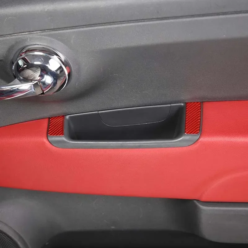 

For 2010-2022 Fiat 500 abarth soft real carbon fiber car rearview mirror adjustment switch frame car interior accessories (LHD)