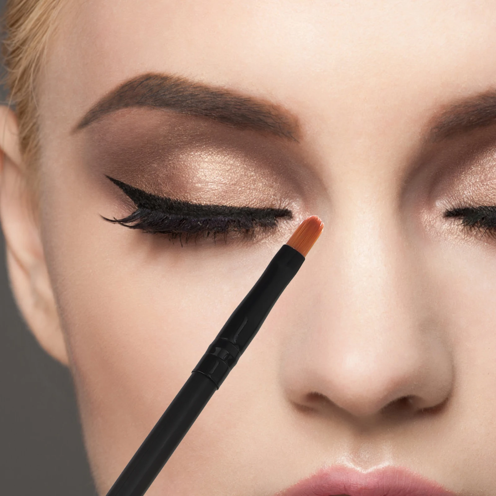 

10pcs Artificial Fiber Eye Makeup Brush Gentle Application Daily Professional Nose Shadow Tool Eyeshadow Applicator Cosmetics