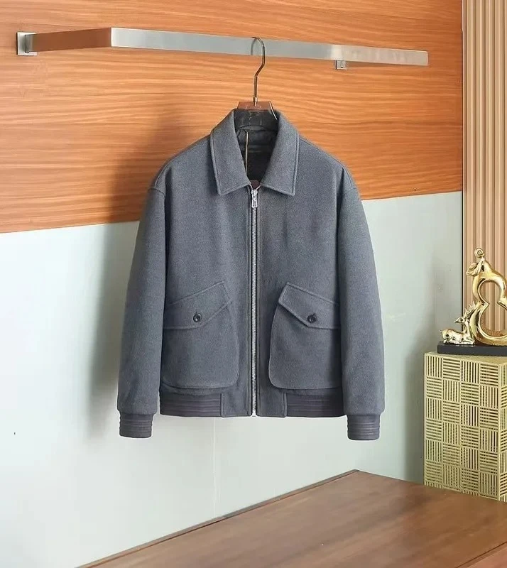 

LP old money wind 100% cashmere down jacket 25aw 90 white duck down lapel down jacket