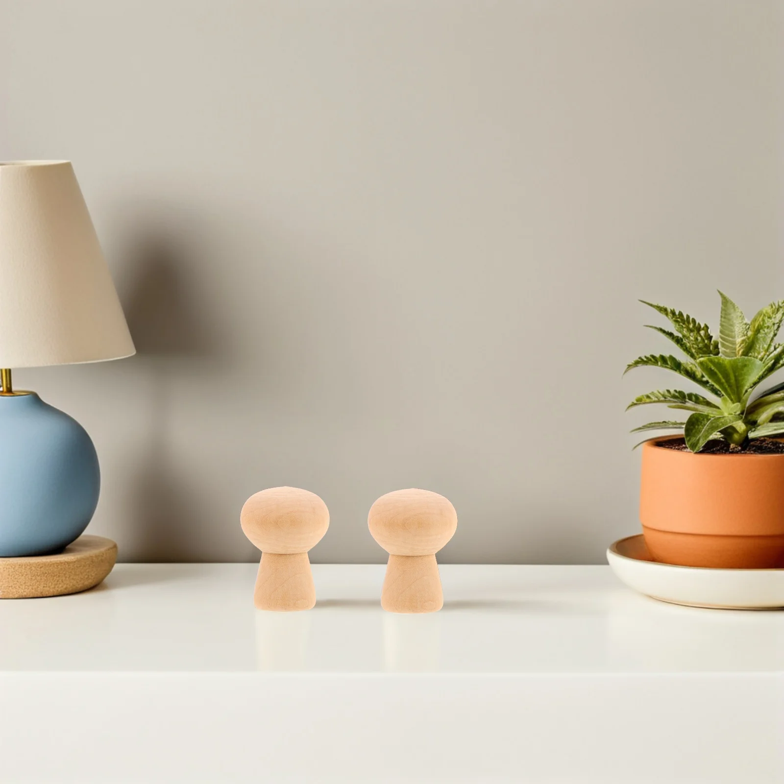 30 قطعة أوتاد الفطر الخشبية الفارغة الإبداعية الفن اللعب DIY بها بنفسك شخصيات الفطر الصغيرة لم تنته الحلي 1.8X1.4 الحرف الخشبية للرسم #2