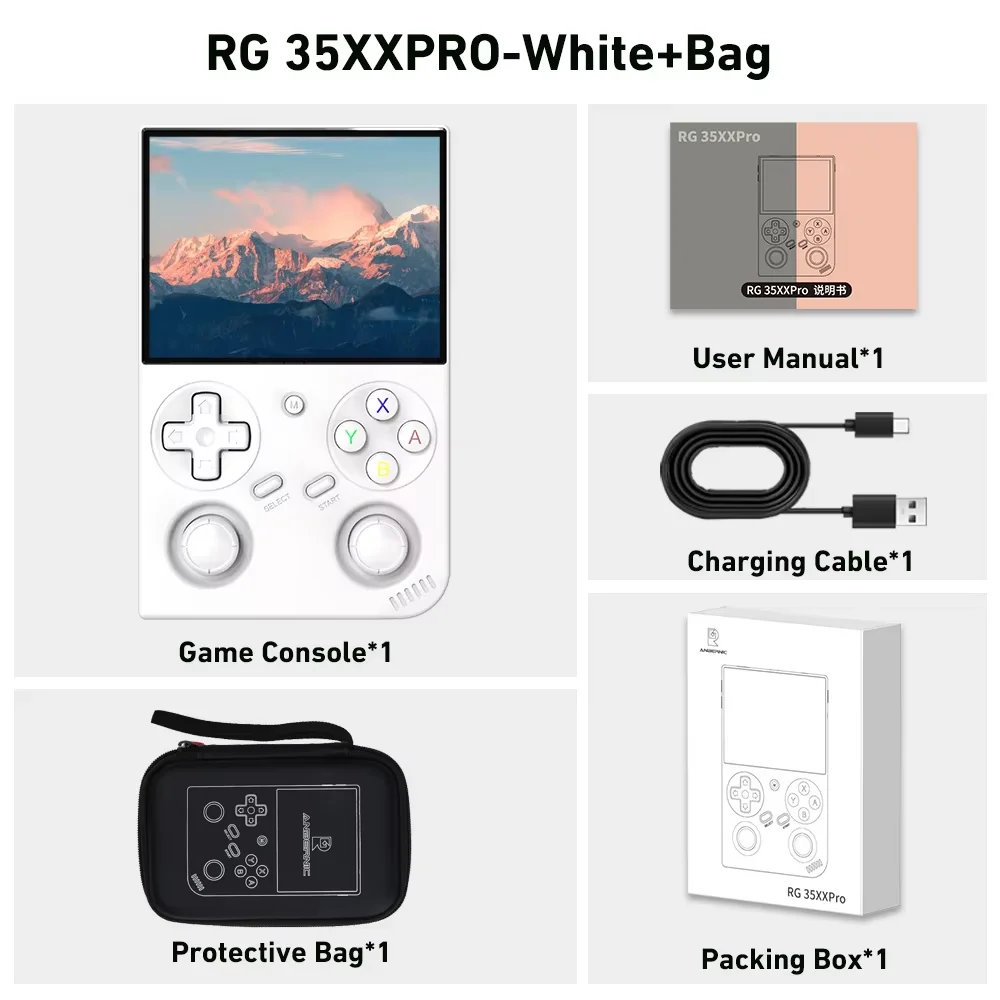 ANBERNIC RG35XX PRO Video Game Consoles 3.5 ''IPS Scherm Linux 64-bit TV Uitgang Handheld Game Spelers PSP Kid geschenken RG35XXPRO