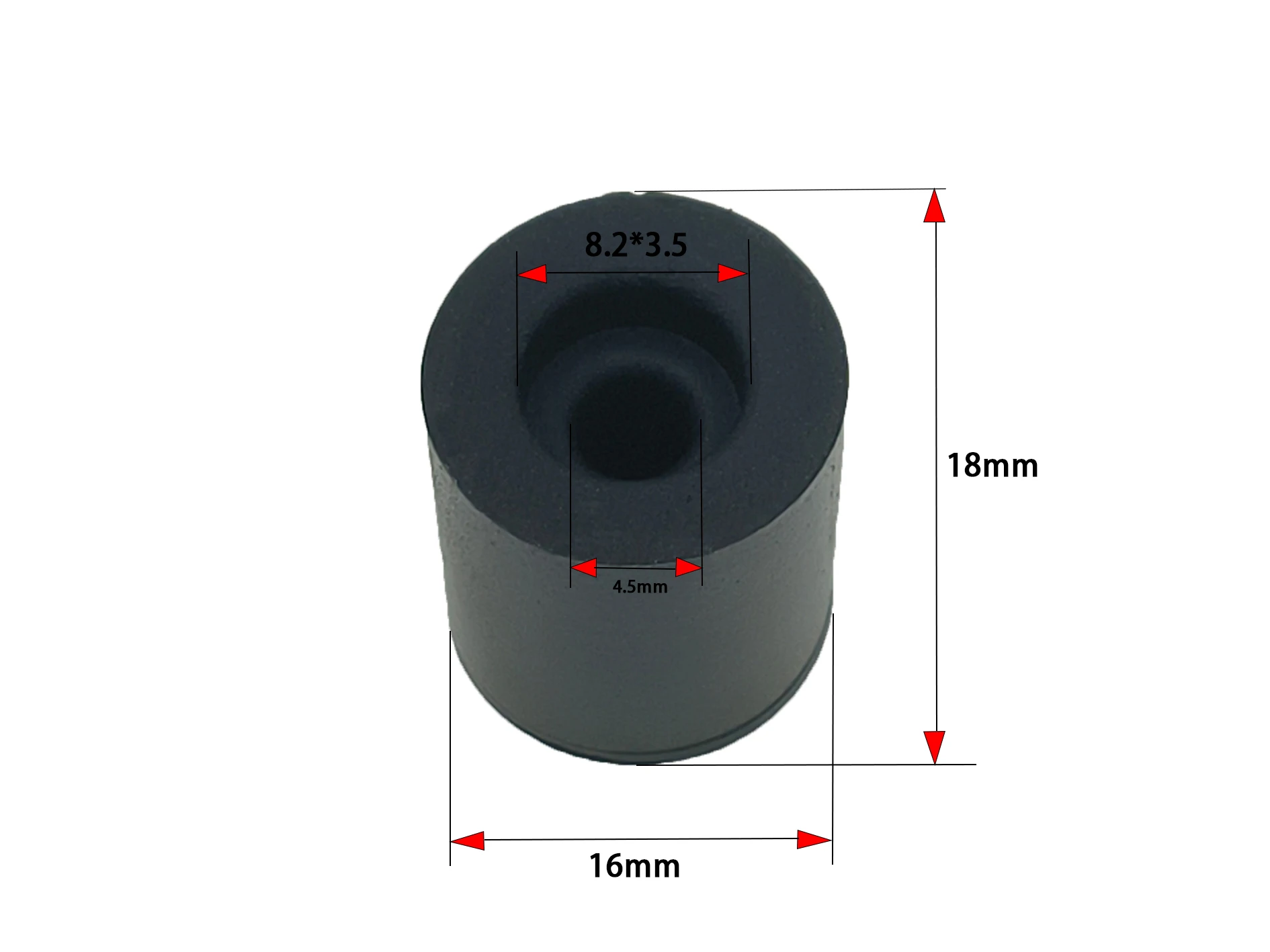 

4 шт./компл. 3D-принтер, выравнивающая силиконовая колонна с горячей кроватью, 16 мм/18 мм, высокотемпературные силиконовые твердые прокладки для Ender3/CR10 CR10S