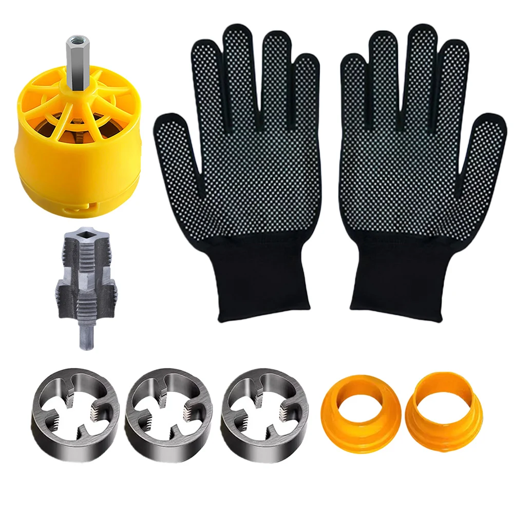 

Pipe Threader Kit with Electric Drill Compatibility Designed for PVC Water Pipes Includes Essential Accessories
